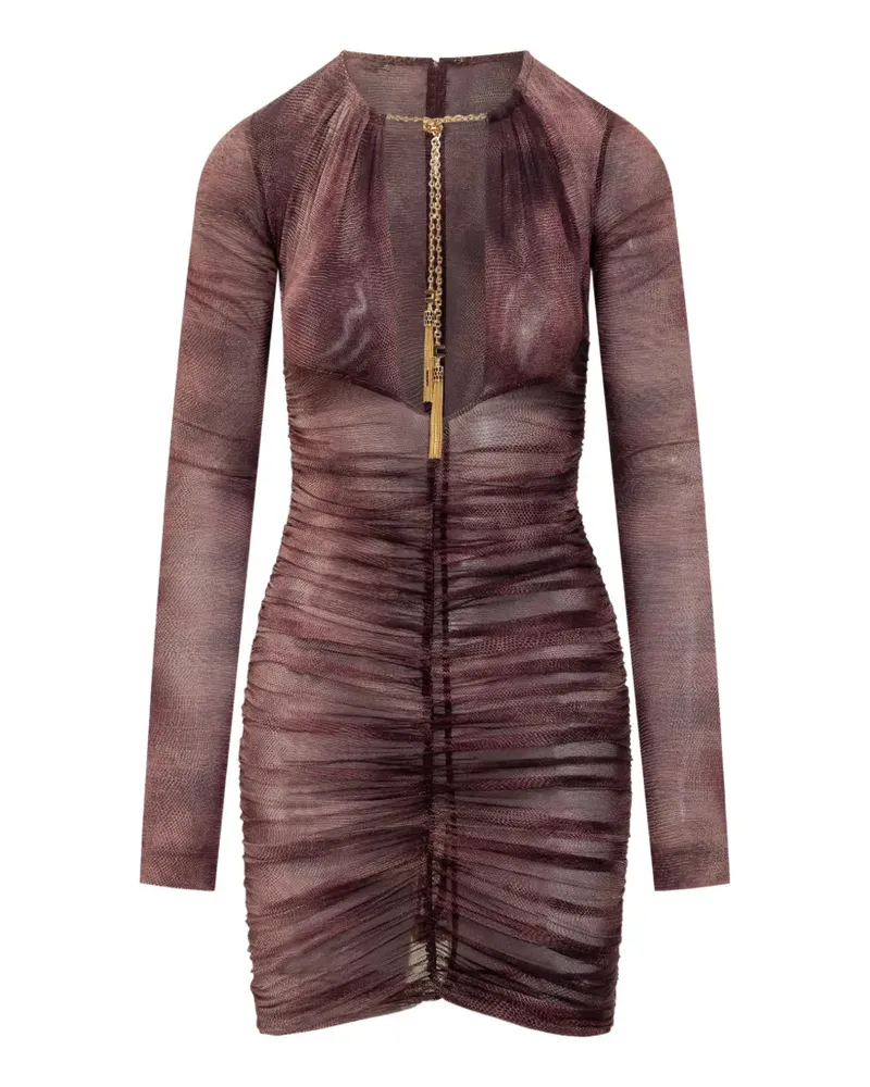 Elisabetta Franchi chain-neck mini dress - Braun Braun