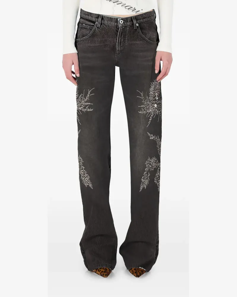 Blumarine Jeans mit Ösendetail - Schwarz Schwarz