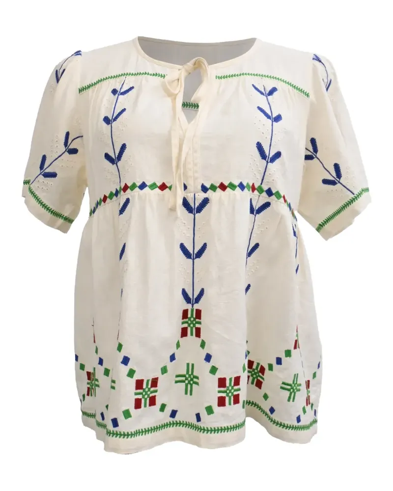 ba&sh Kimber embroidered blouse - Nude Nude