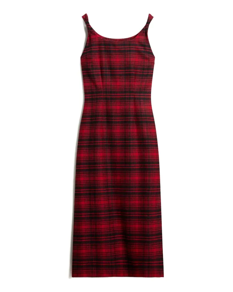 Woolrich Kariertes Maxikleid aus Flanell - Rot Rot