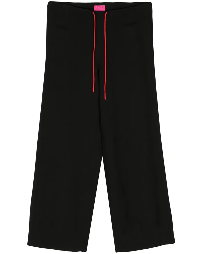 ..,merci Halbhohe Wide-Leg-Hose - Schwarz Schwarz