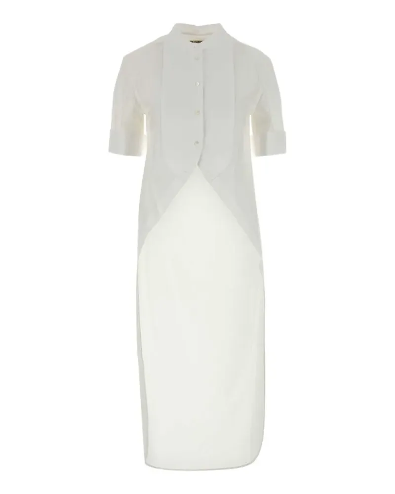 J.W.Anderson Langarmshirt mit Latz - Weiß Weiß