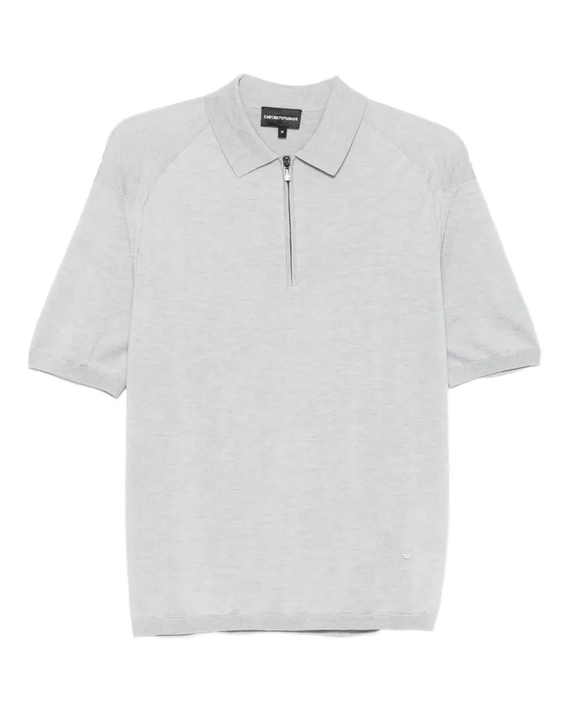 Emporio Armani Poloshirt mit Reißverschluss - Grau Grau