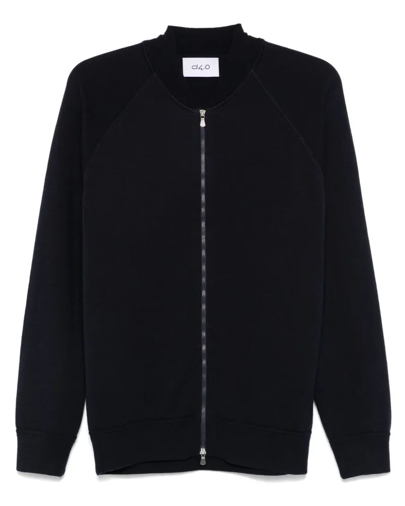D4.0 Klassischer Cardigan - Blau Blau