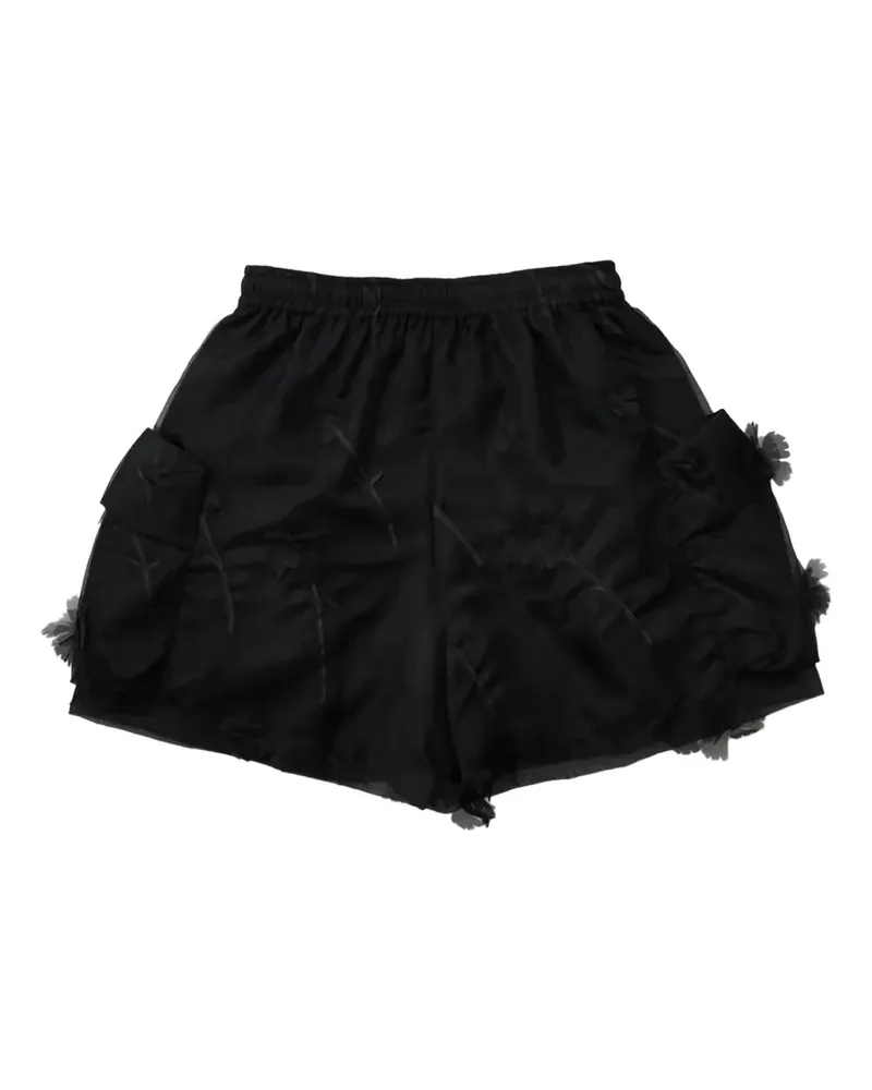 Simone Rocha Carnation Cargo-Shorts - Schwarz Schwarz