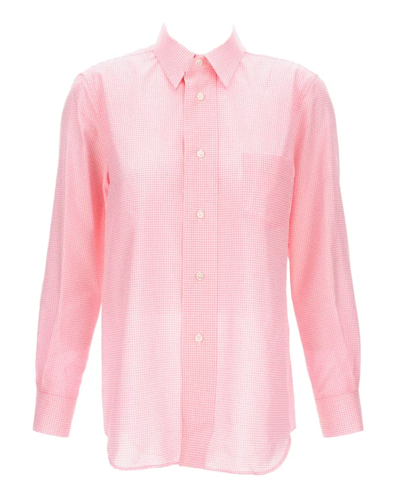 Comme des Garçons Kariertes Hemd - Rosa Rosa