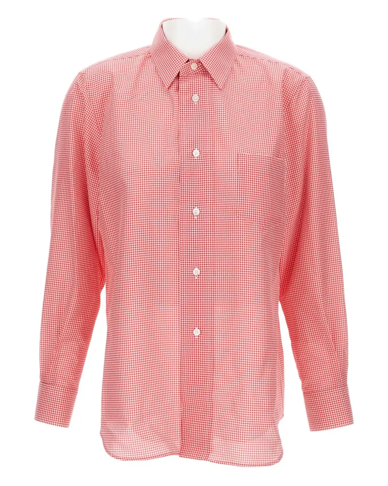 Comme des Garçons checked long-sleeve shirt - Rosa Rosa