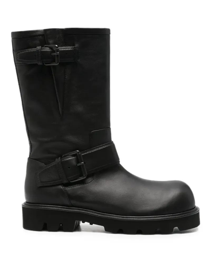 JUUN.J buckle-strap lug-sole boots - Schwarz Schwarz