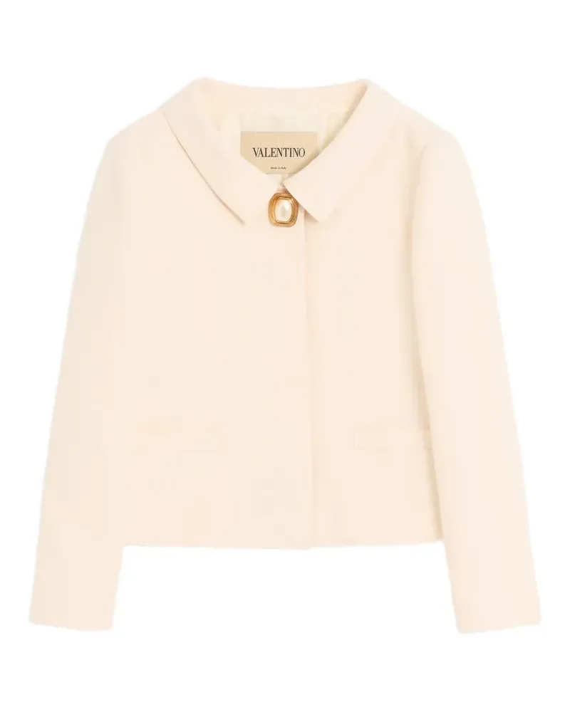 Valentino Garavani Crepe Couture jewel-button jacket - Nude Nude
