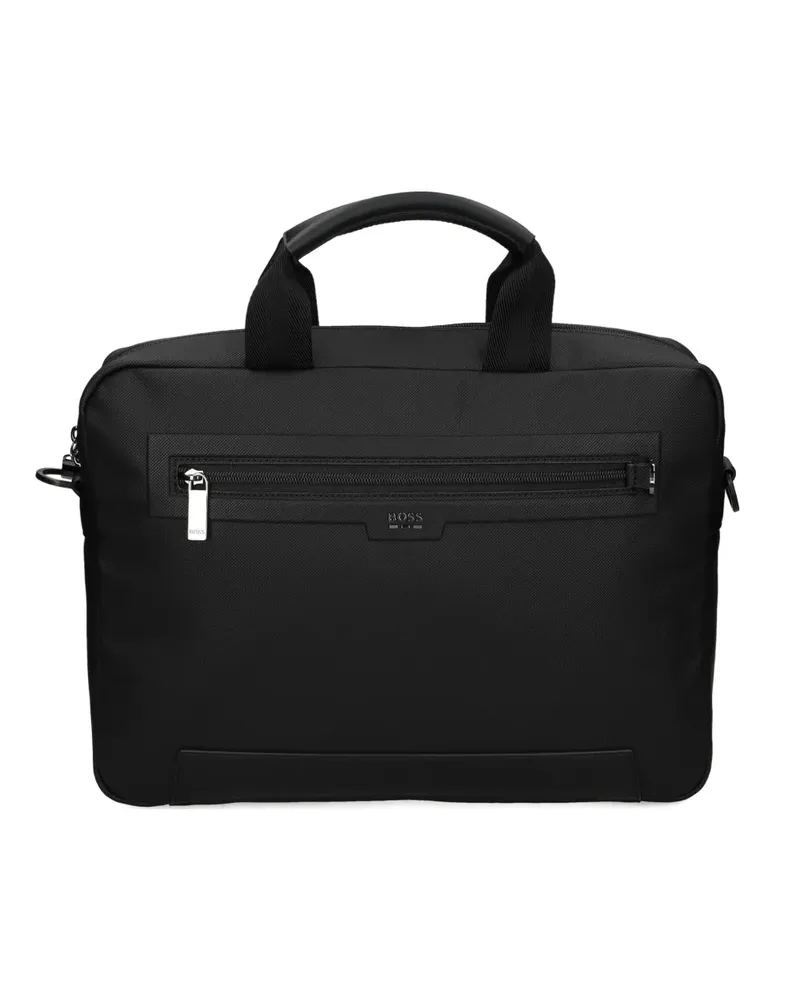 HUGO BOSS zip top laptop bag - Schwarz Schwarz
