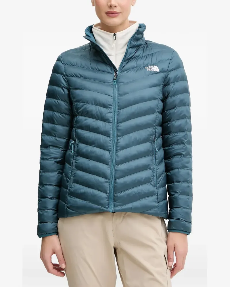 The North Face chevron quilted jacket - Blau Blau