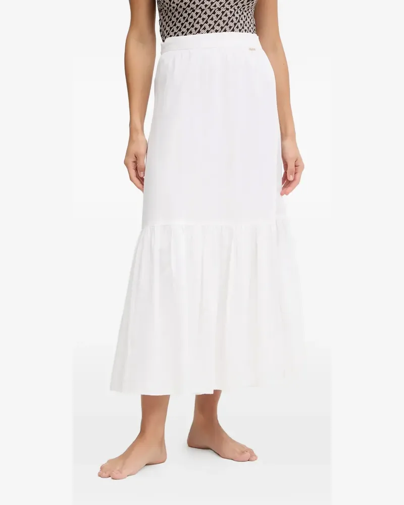 Melissa Odabash Monroe Midirock mit Schleifenverschluss - Weiß Weiß