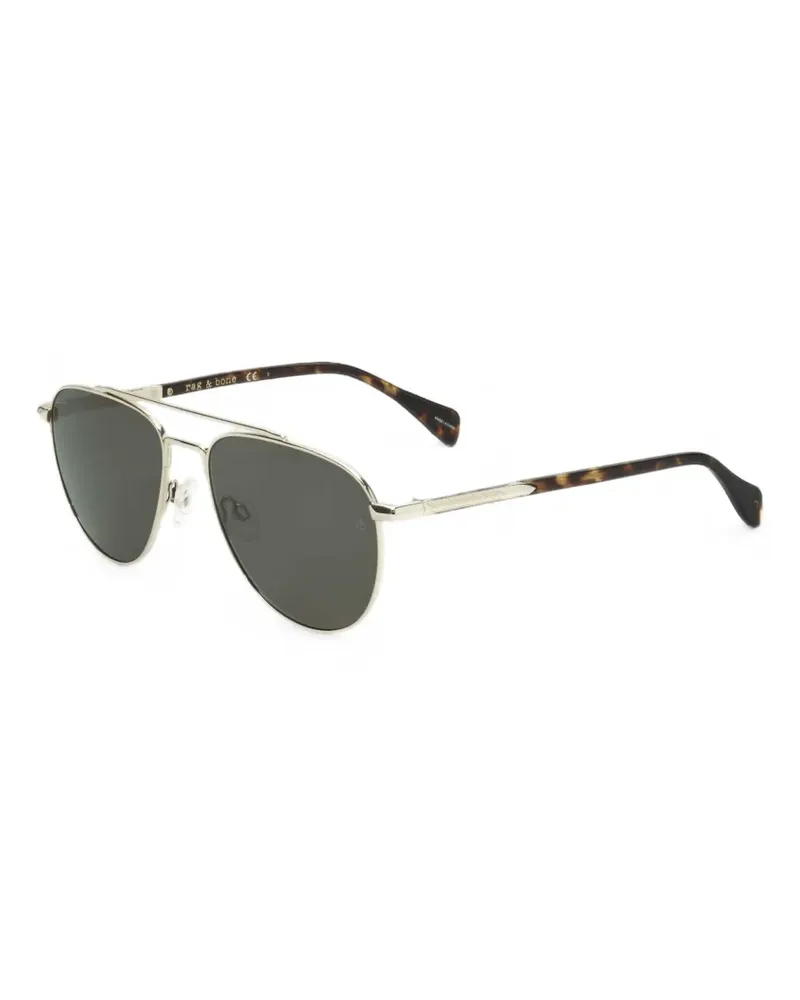 Rag & Bone tortoiseshell-effect pilot-frame sunglasses - Gold Gold
