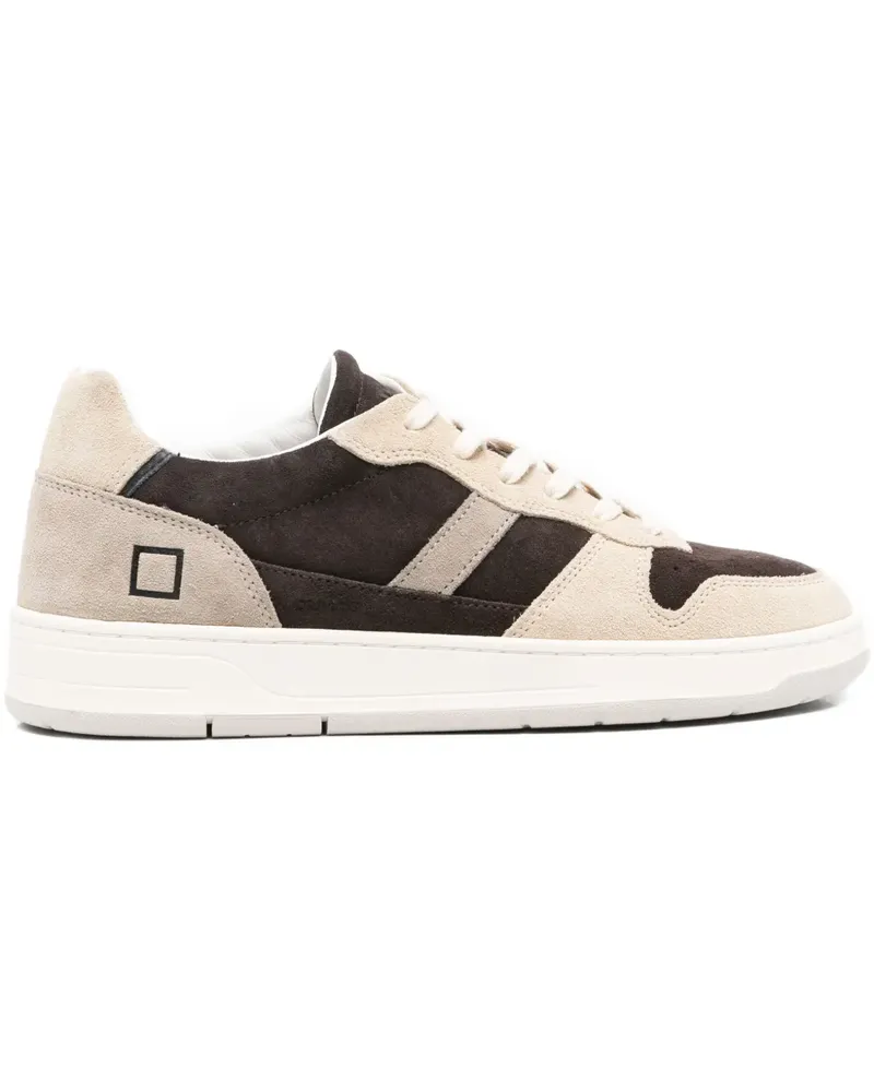 D.A.T.E. Sneakers mit Wildledereinsätzen - Braun Braun