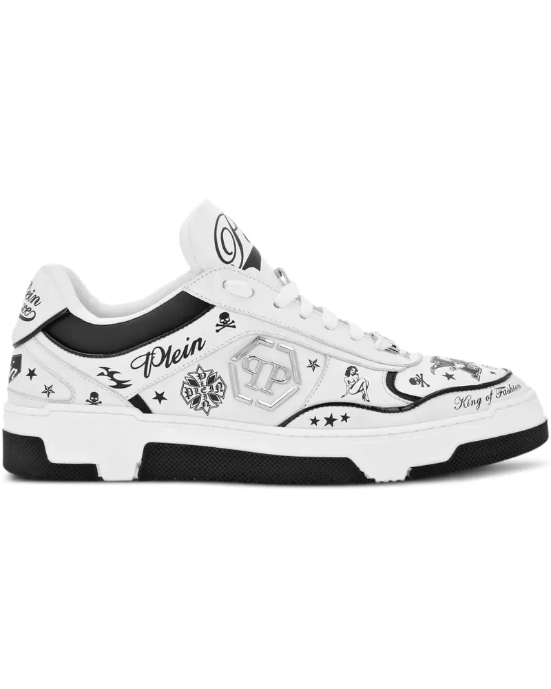 Philipp Plein Sneakers mit Tattoo-Print - Weiß Weiß