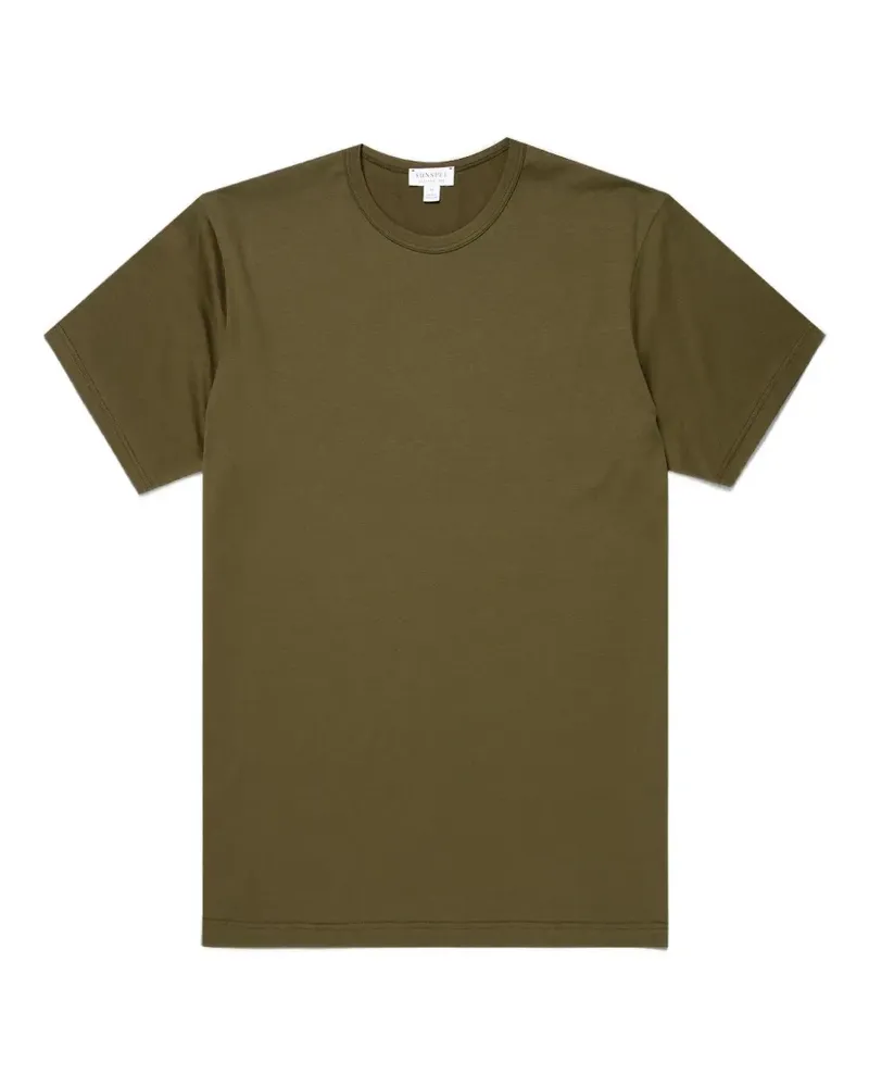 Sunspel T-Shirt mit Rundhalsausschnitt - Grün Grün