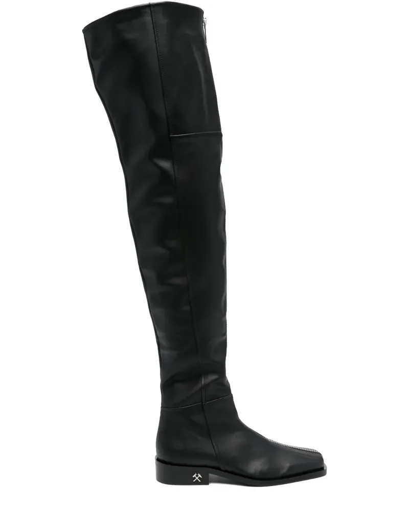 GmbH Overknee-Stiefel mit Reißverschluss - Schwarz Schwarz