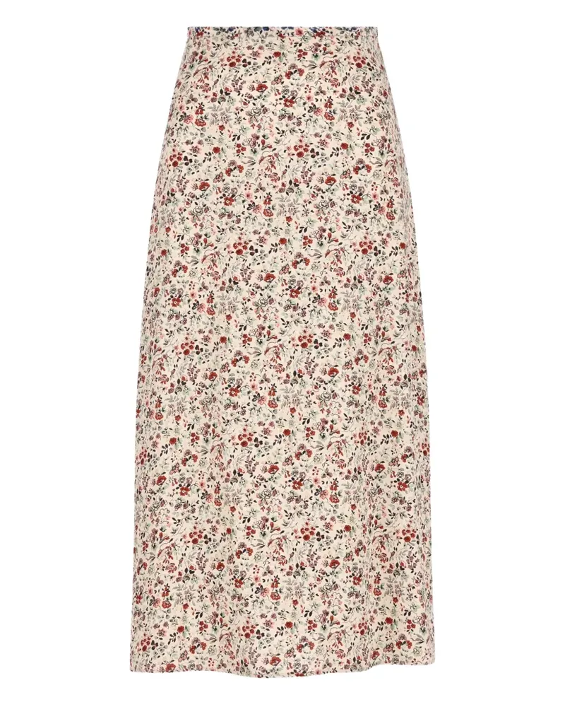 Loro Piana Midirock mit Blumen-Print - Nude Nude
