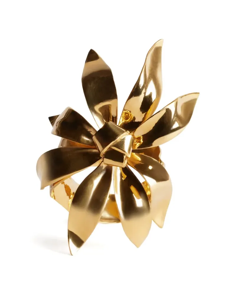 Balenciaga bow-detail cuff bracelet - Gold Gold