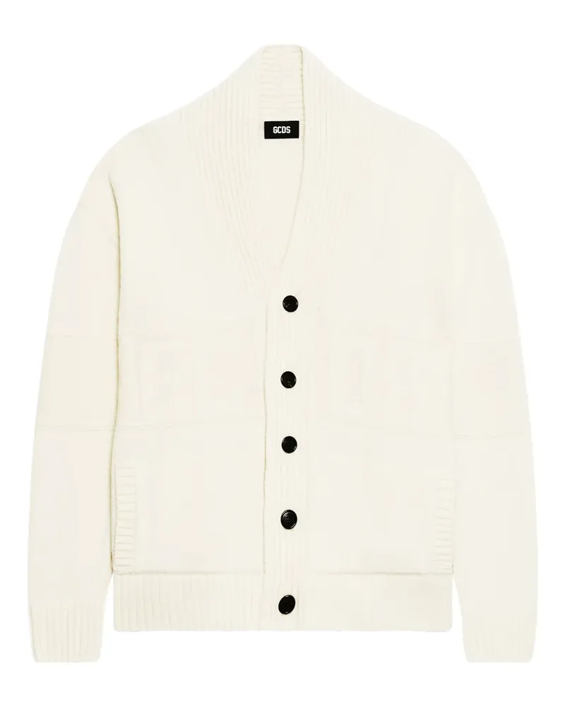 GCDS Cardigan mit V-Ausschnitt - Nude Nude