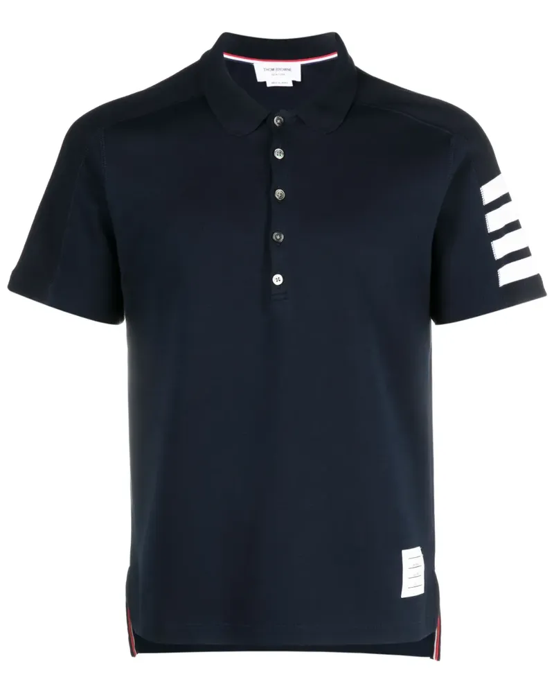 Thom Browne Poloshirt mit Streifen - Blau Blau