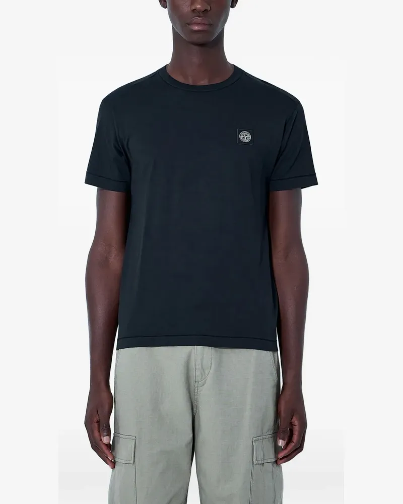 Stone Island logo-motif T-shirt - Schwarz Schwarz