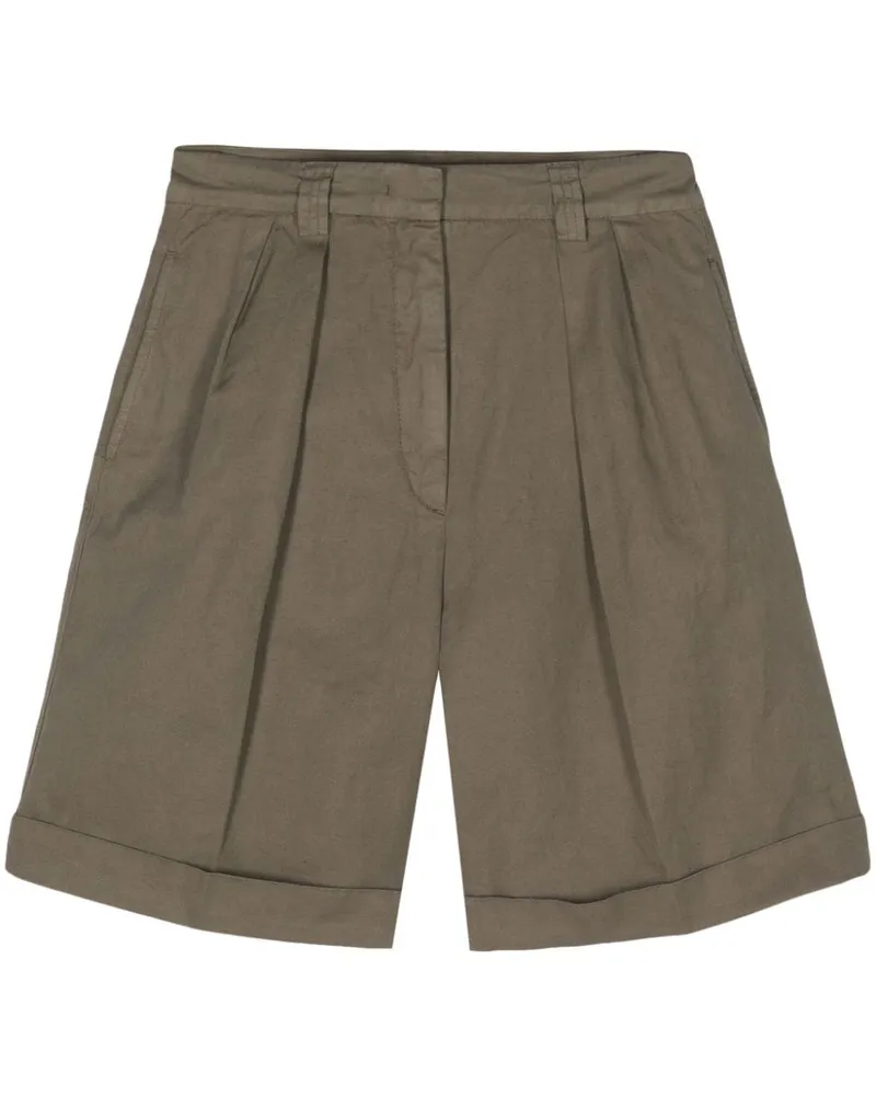 ASPESI Chino-Shorts mit Bundfalten Grün