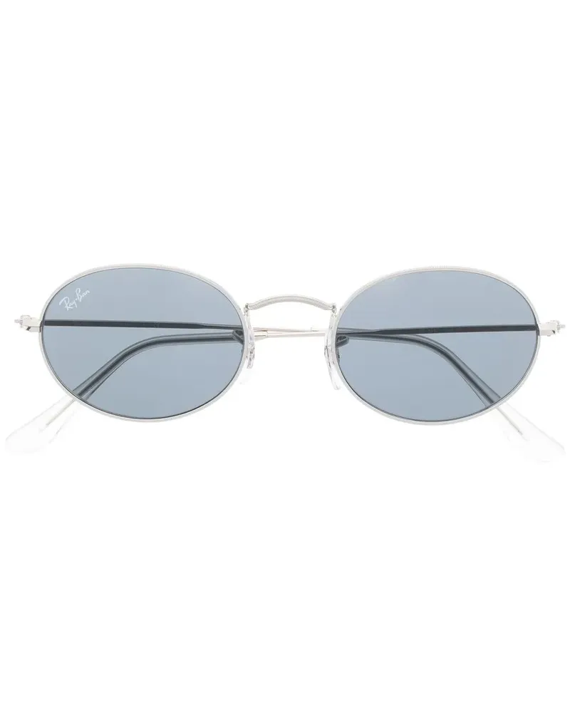 Ray Ban Sonnenbrille mit rundem Gestell - Silber Silber
