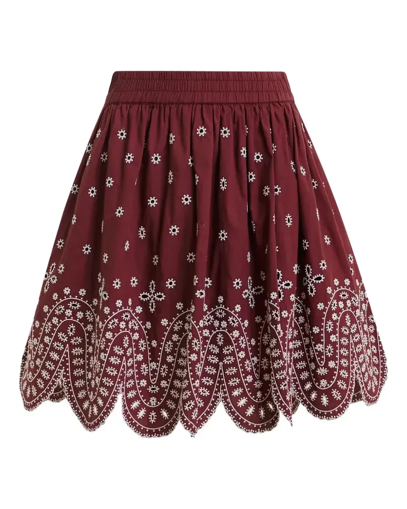 Essentiel embroidered mini skirt - Rot Rot