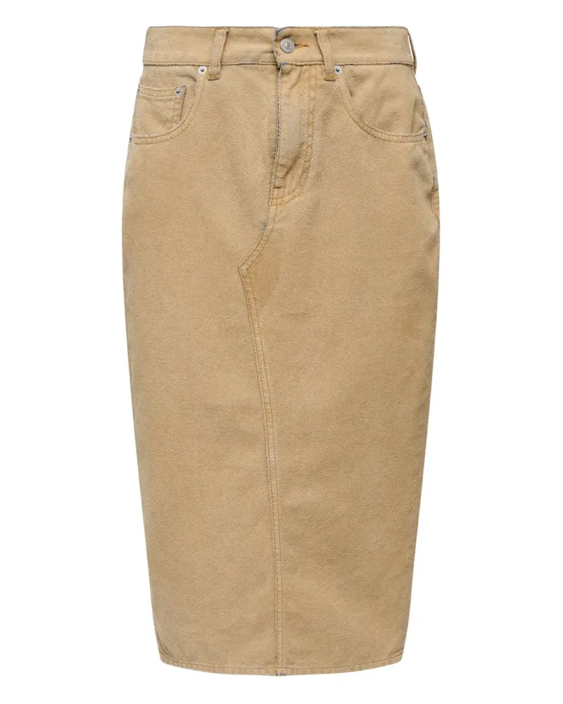 Maison Margiela Midirock mit Ziernaht - Nude Nude