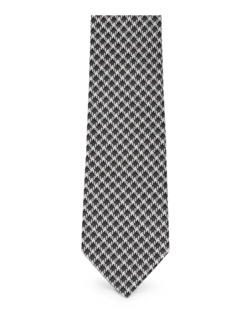 Tom Ford houndstooth tie - Schwarz Schwarz