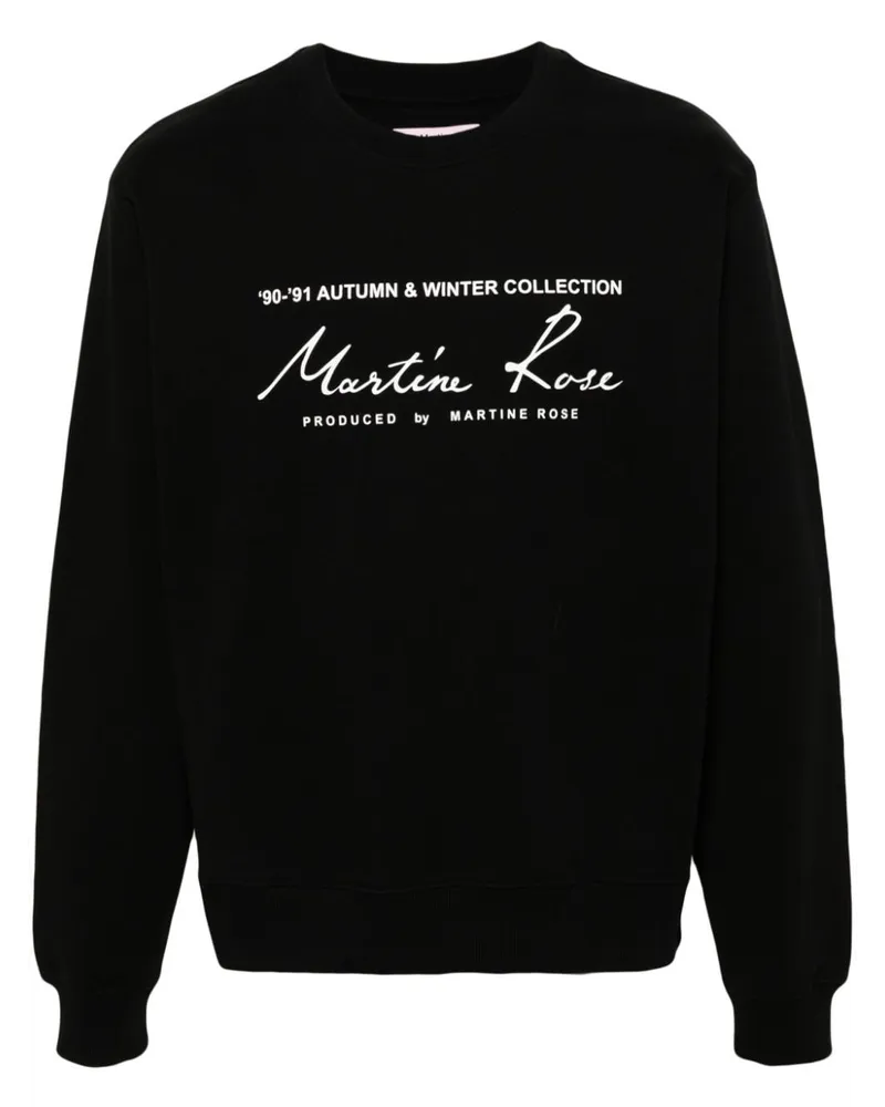 Martine Rose Sweatshirt mit Logo-Print - Schwarz Schwarz