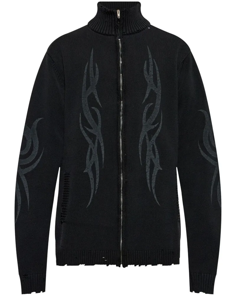 Balenciaga Y2k Cardigan mit Reißverschluss - Schwarz Schwarz