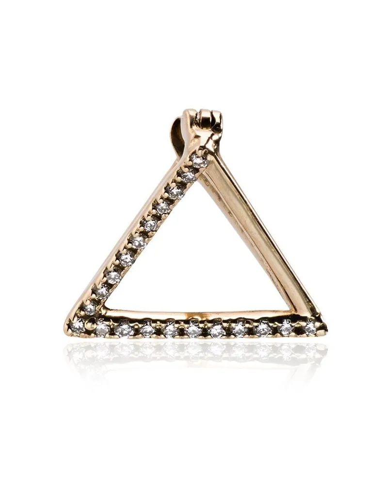 SHIHARA 18kt Gelbgoldohrringe mit Diamanten Metallic
