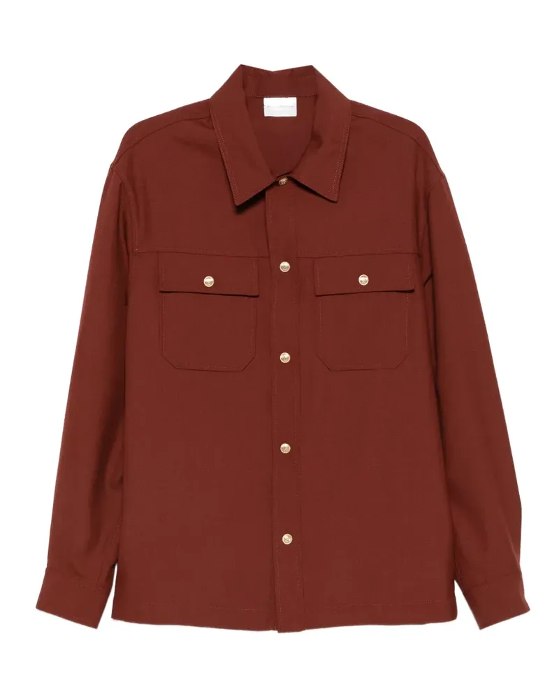 Drôle de Monsieur flap-pocket overshirt - Braun Braun
