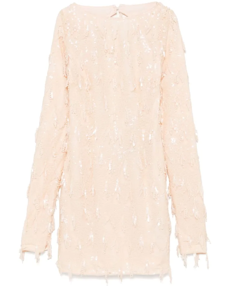 ROTATE Birger Christensen Minikleid mit Pailletten - Nude Nude