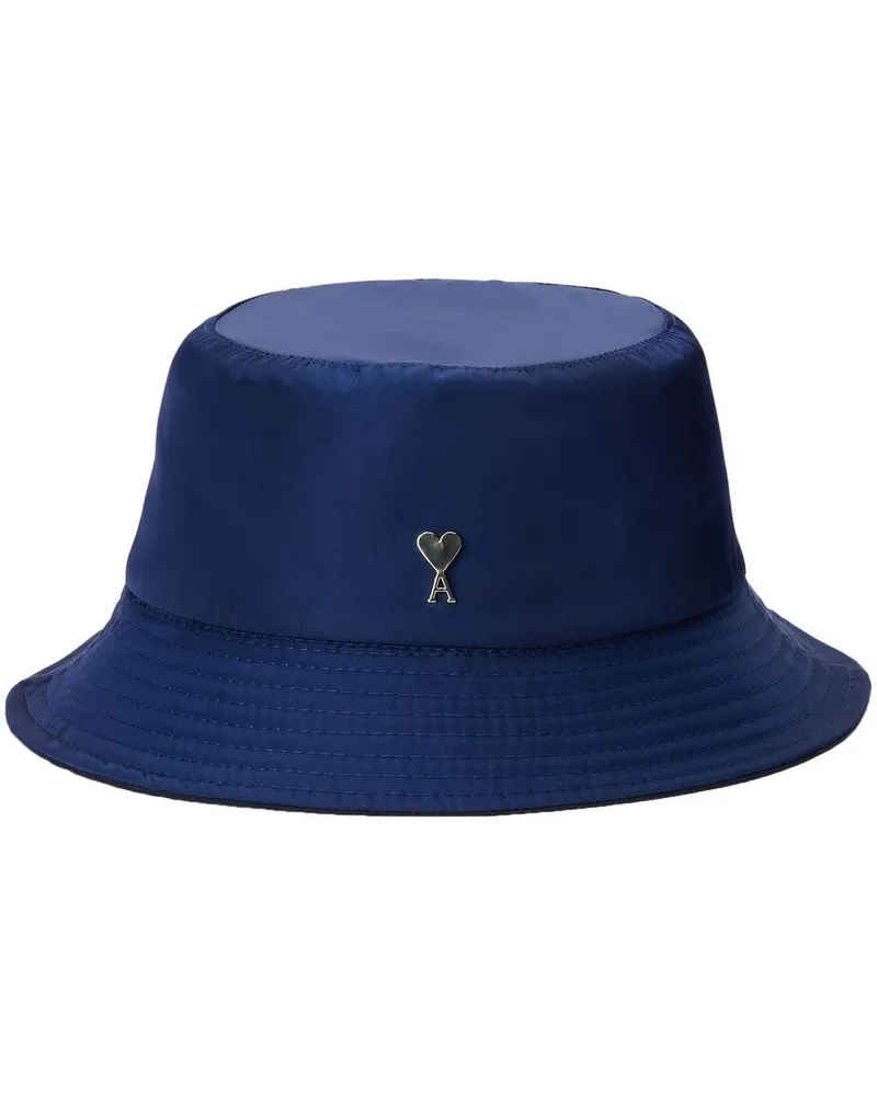 AMI Paris Fischerhut mit Logo-Schild - Blau Blau