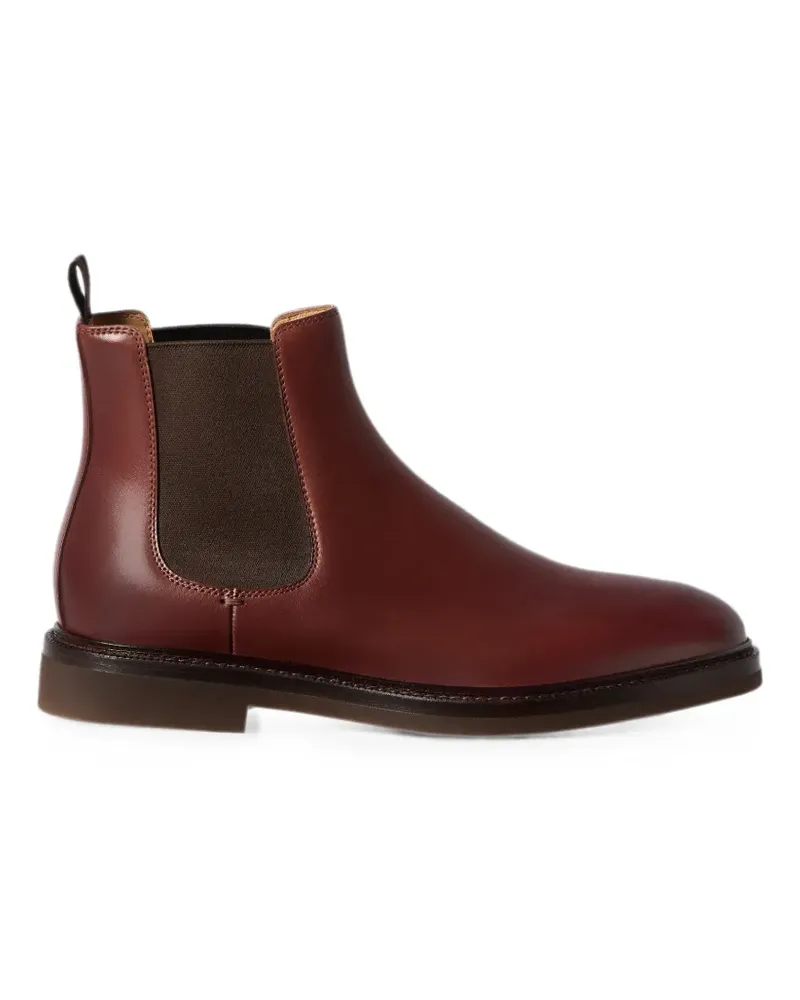 Brunello Cucinelli Chelsea-Boots aus gewachstem Kalbsleder - Braun Braun