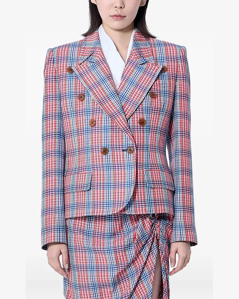 Vivienne Westwood Doppelreihiges Sakko mit Karomuster - Rot Rot