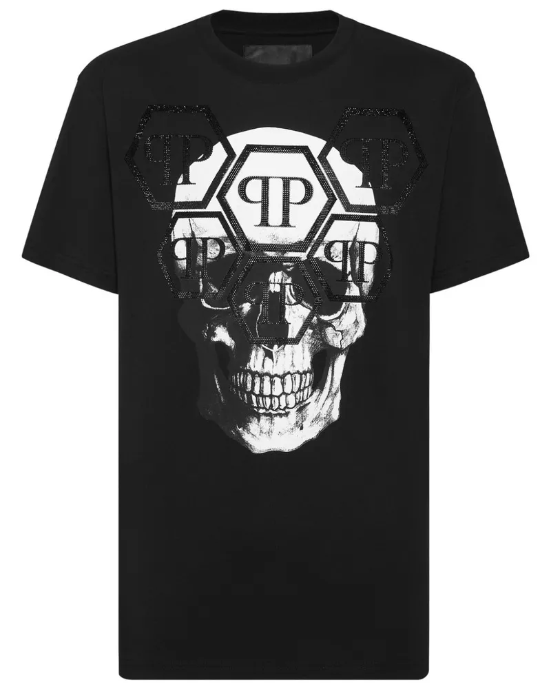 Philipp Plein Stones Skull T-Shirt - Schwarz Schwarz
