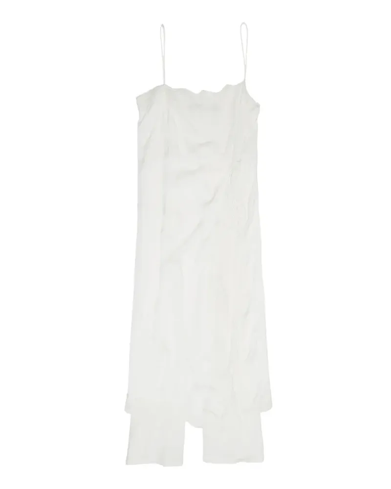 BIMBA Y LOLA Gewickeltes Hybrid-Maxikleid mit Spitzenbesatz - Weiß Weiß