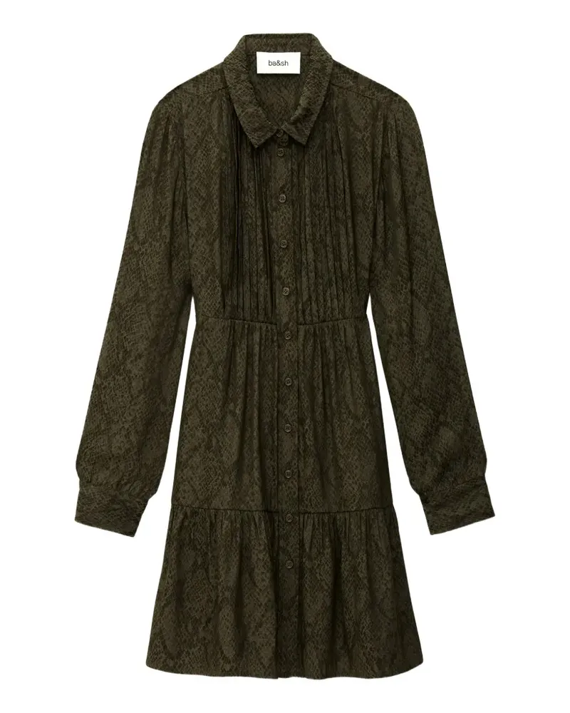 ba&sh Rosyna snake-pattern mini dress - Grün Grün