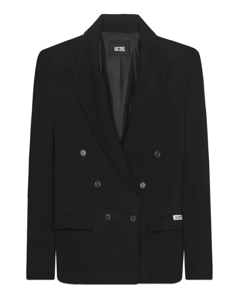 GCDS double-breasted blazer - Schwarz Schwarz