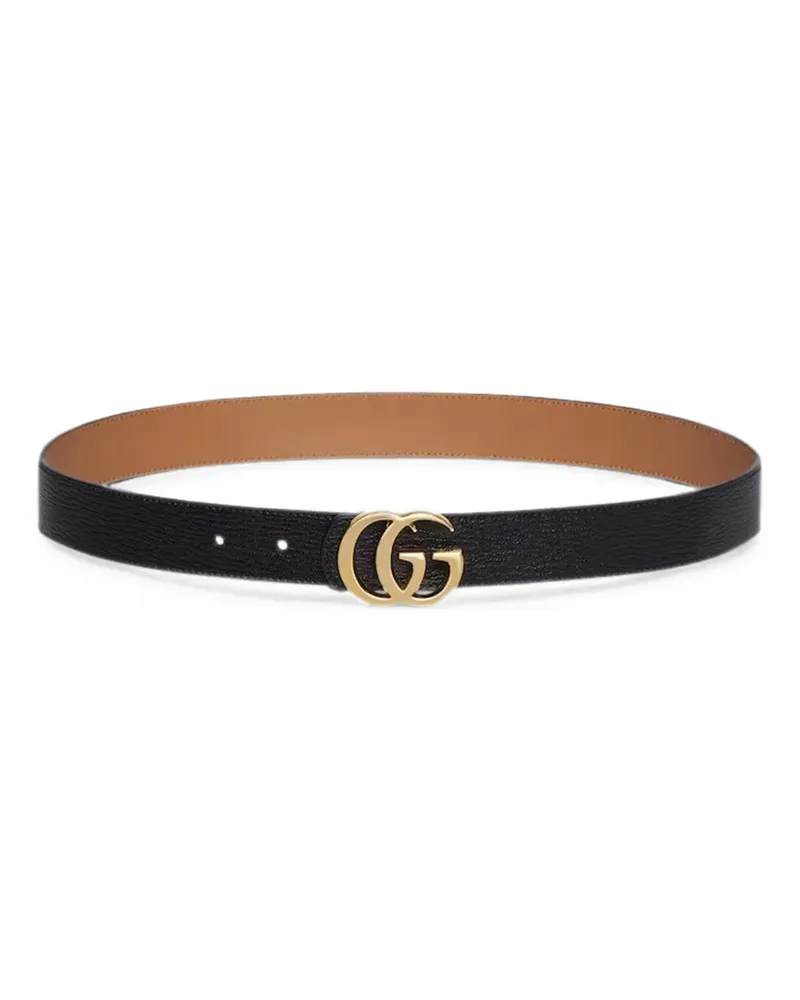 Gucci reversible GG Marmont belt - Schwarz Schwarz