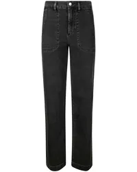 A.P.C. Ausgeblichene Straight-Leg-Jeans Schwarz