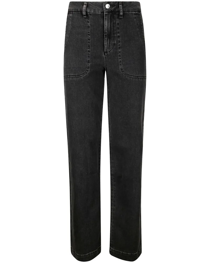 A.P.C. Ausgeblichene Straight-Leg-Jeans Schwarz