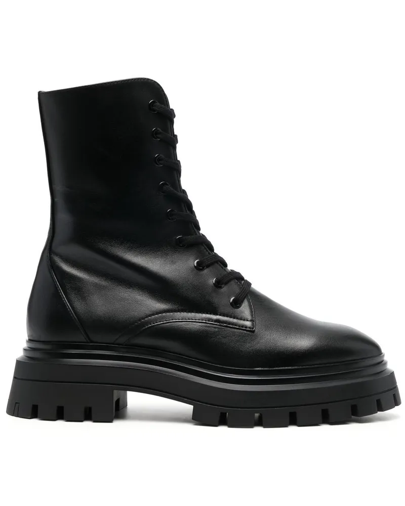 Stuart Weitzman Stiefel mit Schnürung - Schwarz Schwarz