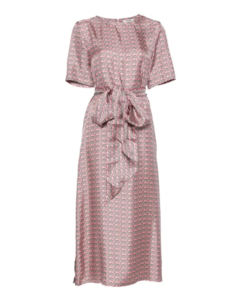 Max Mara bicycle-print silk dress - Rosa Rosa