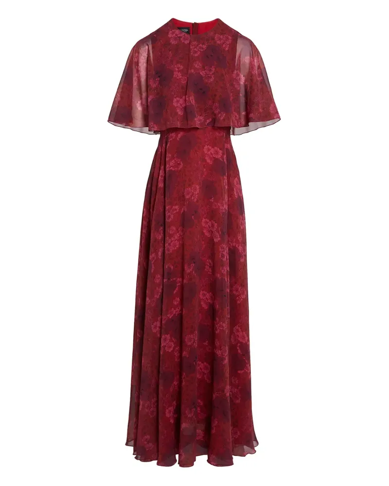 Giambattista Valli Maxikleid aus Seide mit Blumen-Print - Rot Rot