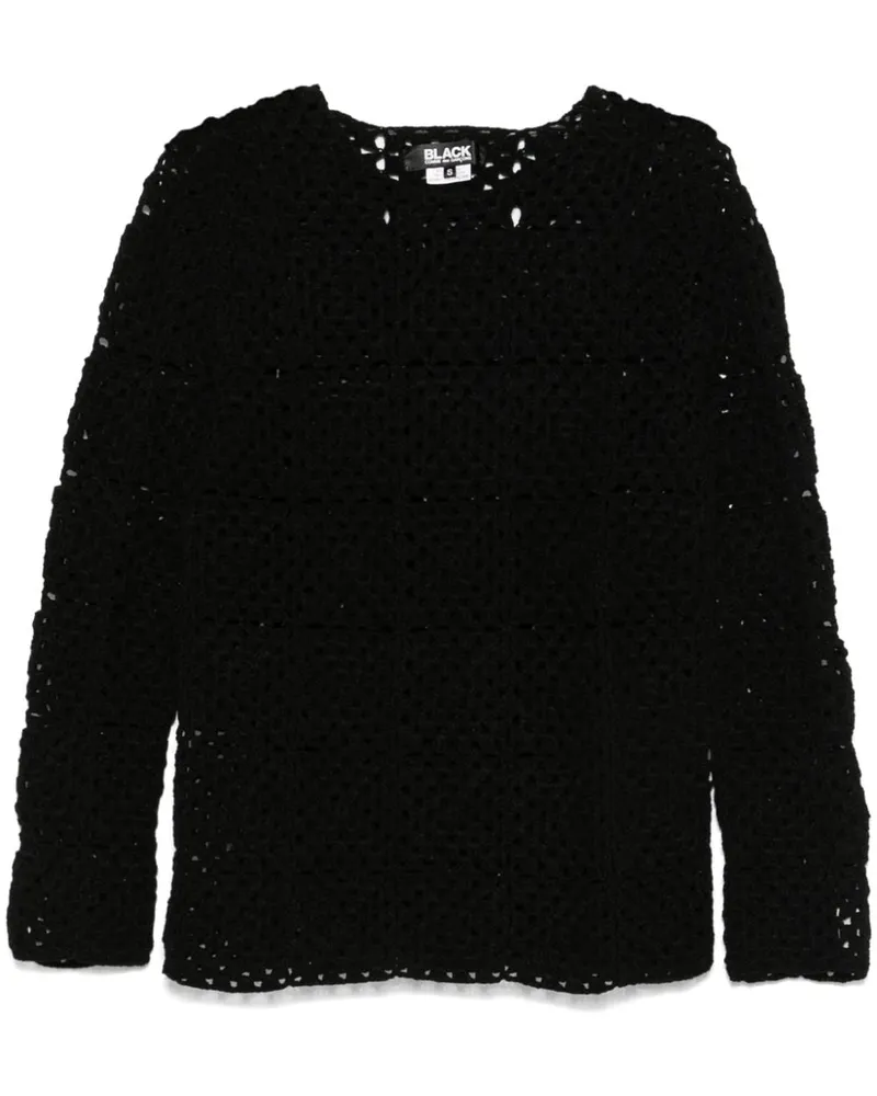 Comme des Garçons Pullover mit Lochstrickmuster - Schwarz Schwarz